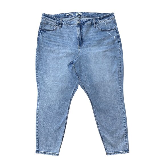 Ava & Viv Womens High Rise Skinny Blue Denim Jeans Casual Stretch Plus Size 26 - Picture 4 of 9